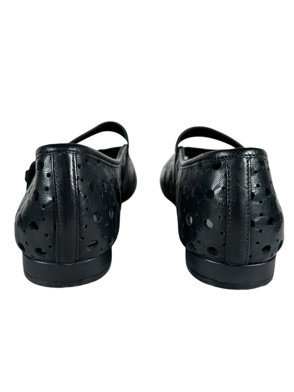 BERNARDO Borden Mary Jane Perforated Leather Buckled Flats - Picture 7 of 10